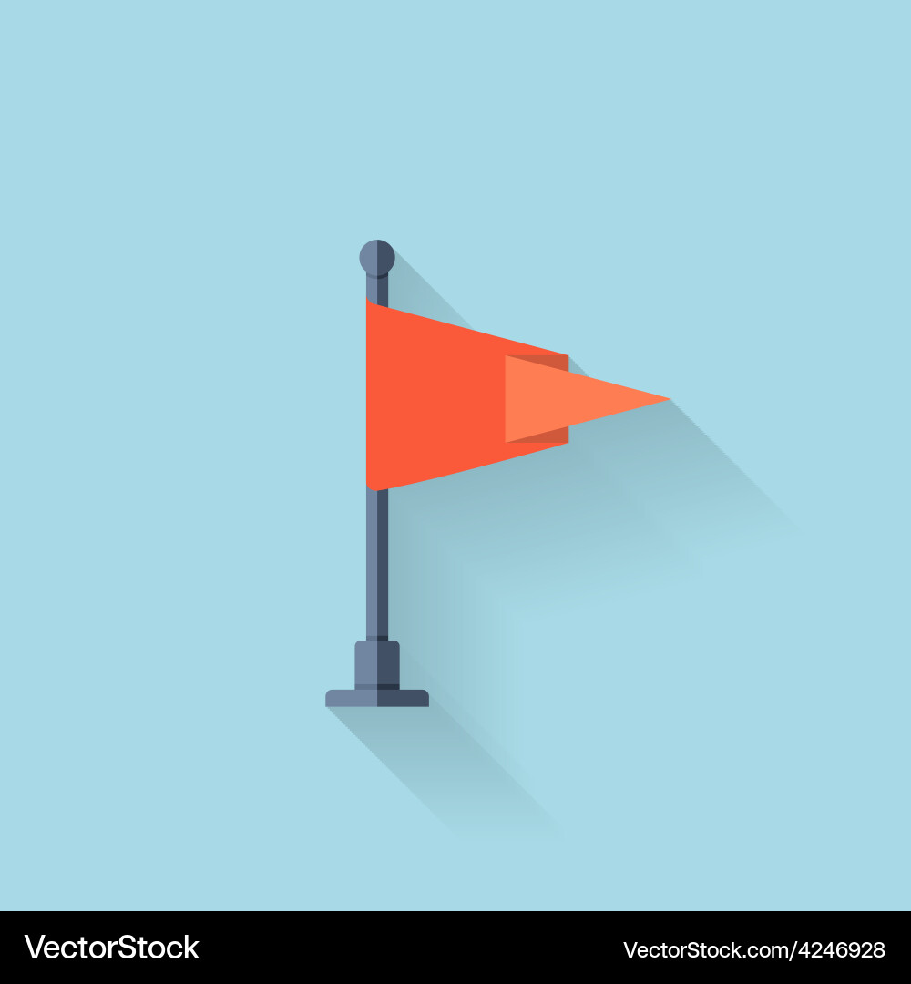 Flat web icon flag vector image
