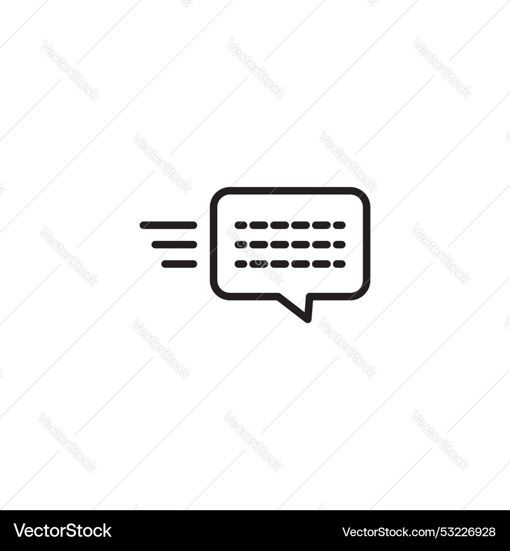 Quick message icon set response talk support tips Vector Image