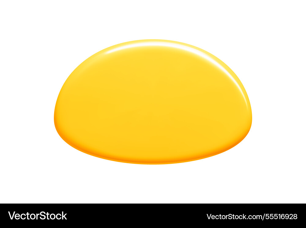 Yellow 3d callout banner in oval shape with smooth Yellow 3d callout banner in oval shape with smooth vector image