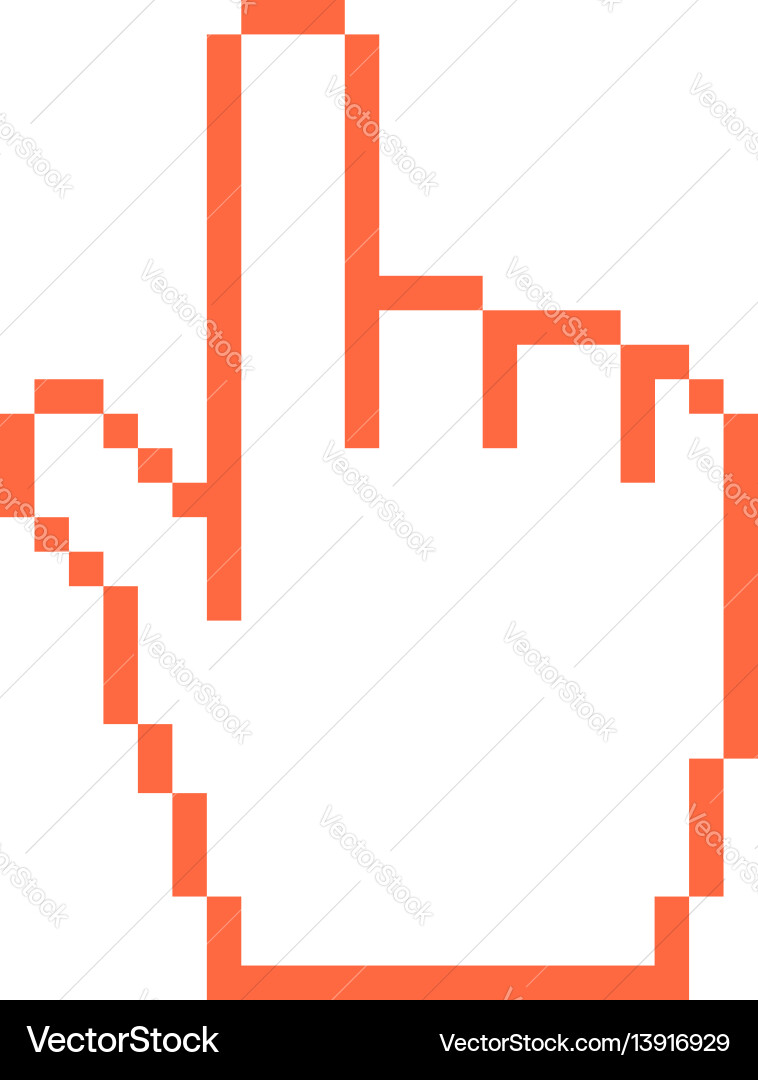 Computer cursor hand indicator sign Computer cursor hand indicator sign vector image