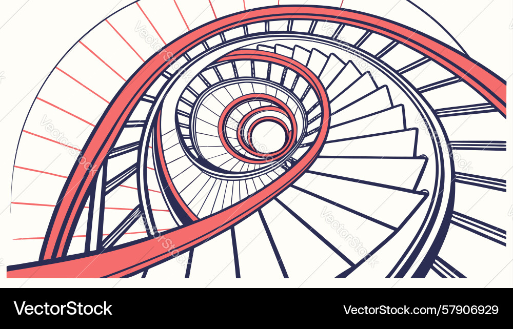 Dynamic abstract spiral swirl vortex pattern Vector Image