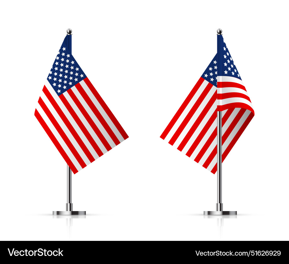 Flaggen von vereinigten Staaten america auf dem Pol Flaggen von vereinigten Staaten america auf dem Pol vektorbild