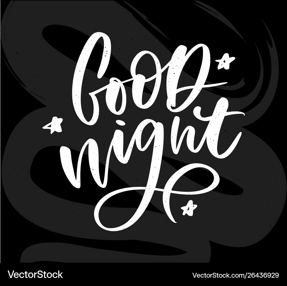 Gute Nacht Hand gezogen Typografie Poster t Hemd Gute Nacht Hand gezogen Typografie Poster t Hemd vektorbild