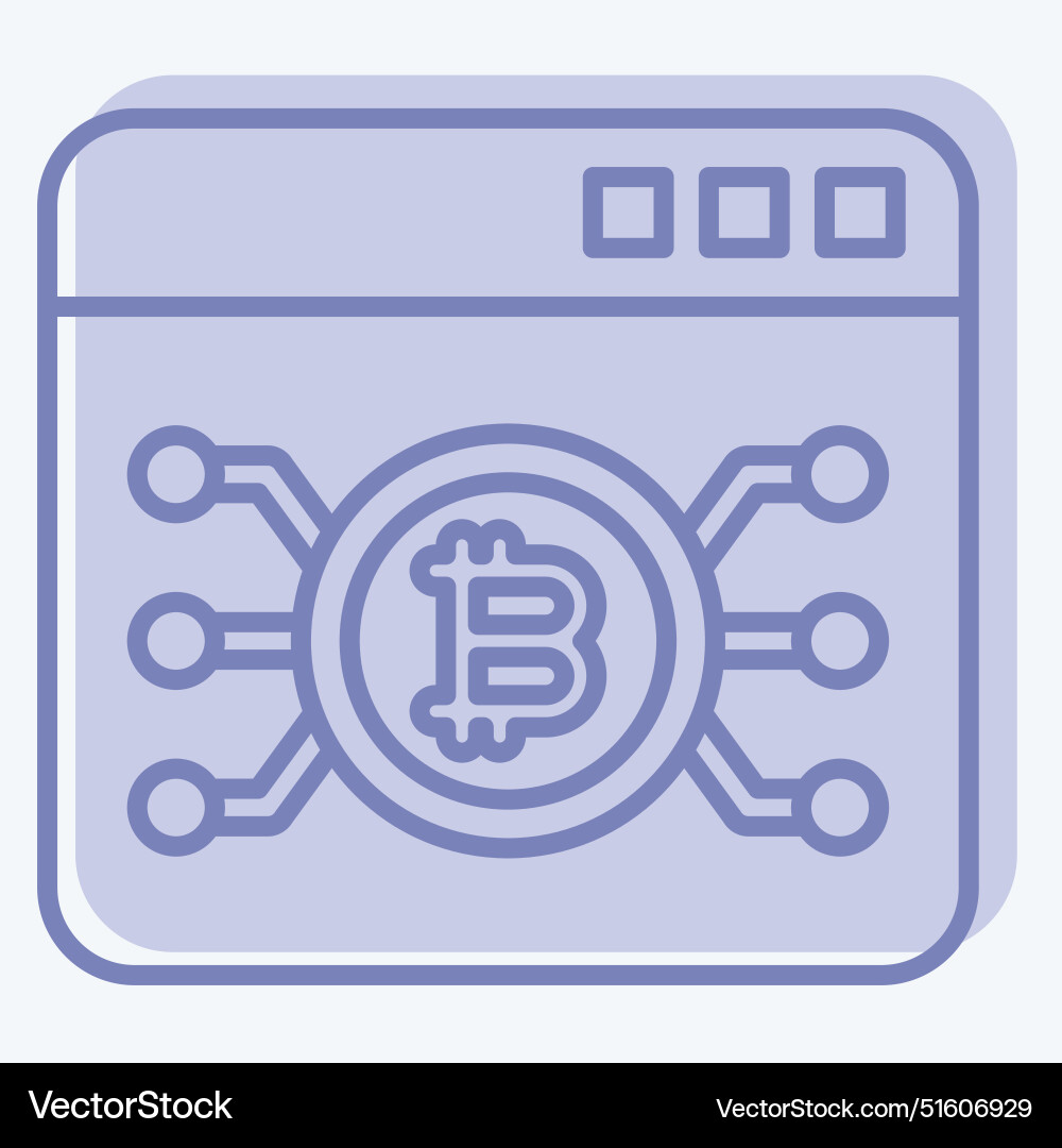 Icon bitcoin web related to cryptography symbol Vector Image