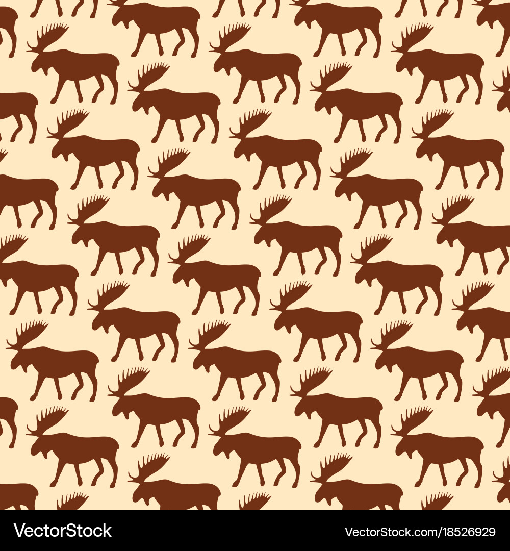 Moose Antler Pattern - Rustic Background Vector Image