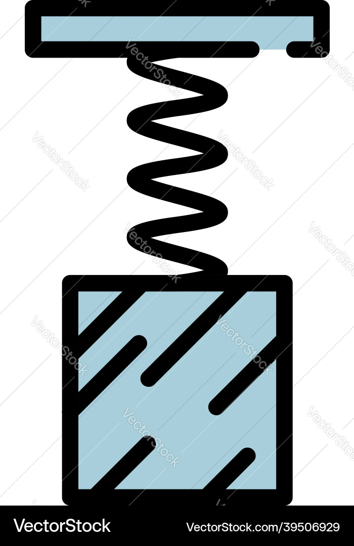 Spring force icon color outline Spring force icon color outline vector image