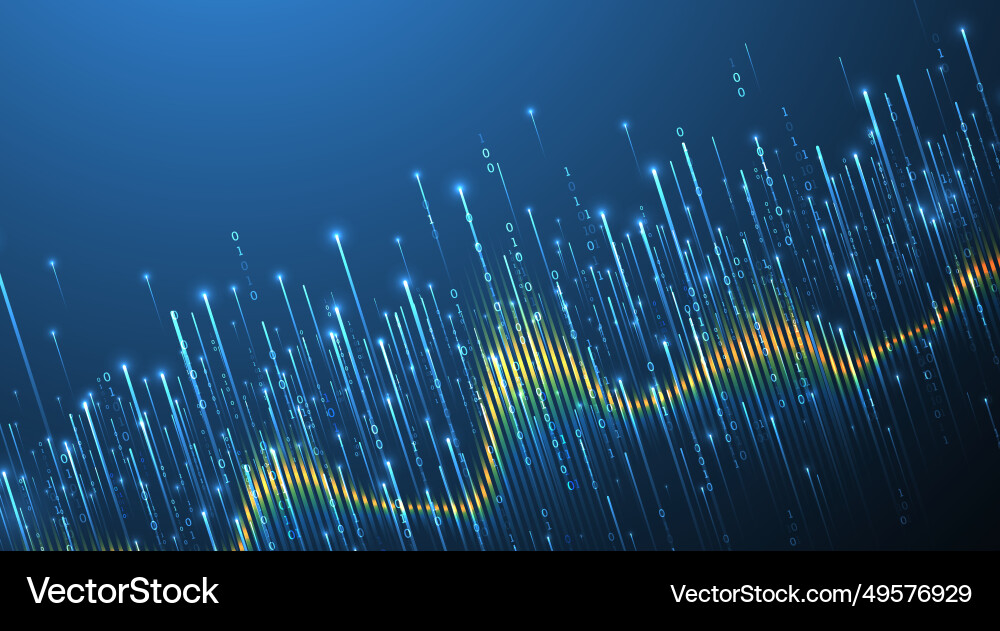 Technology background big data concept binary Technology background big data concept binary Vector Image