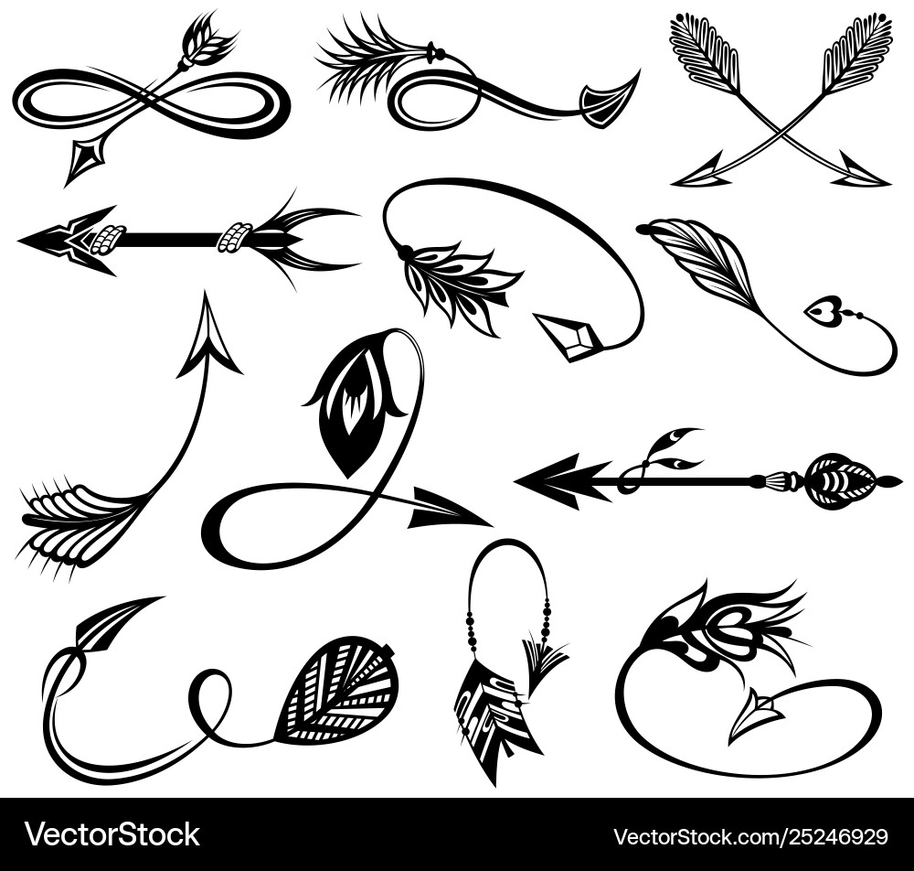 Vintage arrows Royalty Free Vector Image - VectorStock