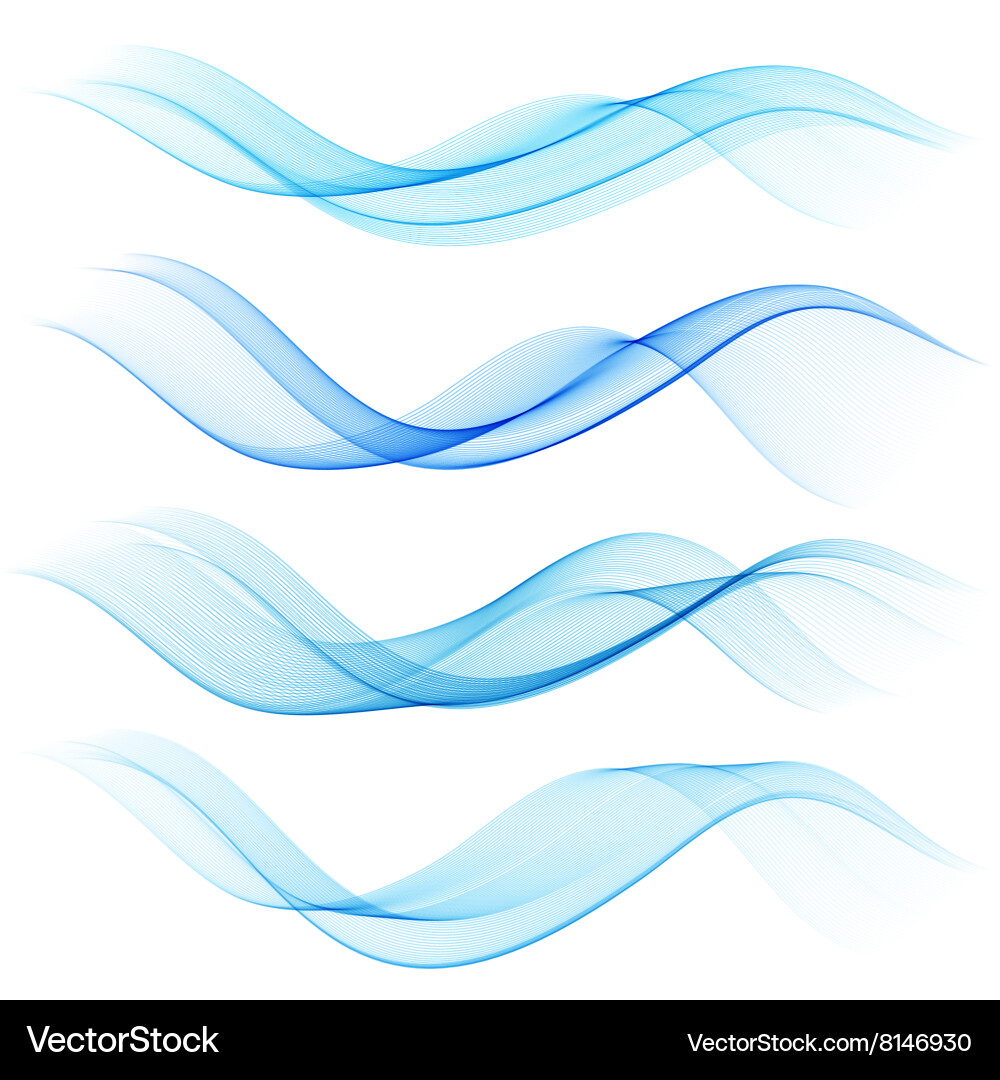 Abstract color wave design element vector image