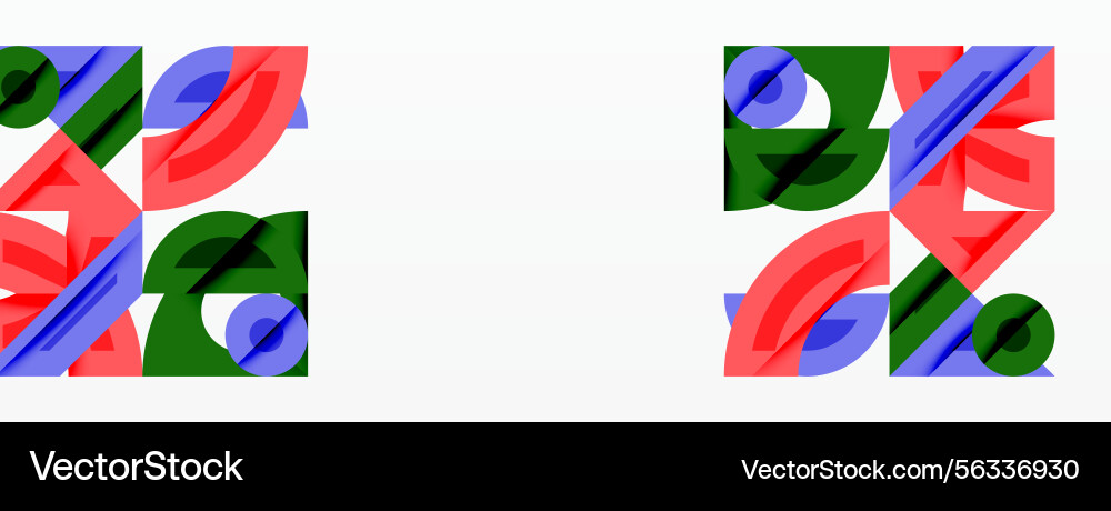 Abstract compositions featuring overlapping Abstract compositions featuring overlapping vector image
