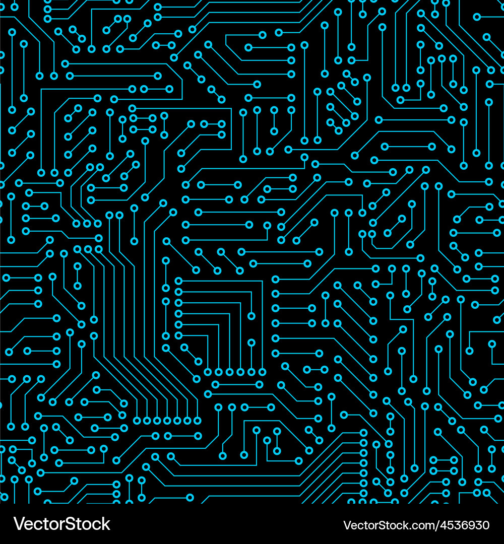 Computer Circuit Board Pattern Vector Image