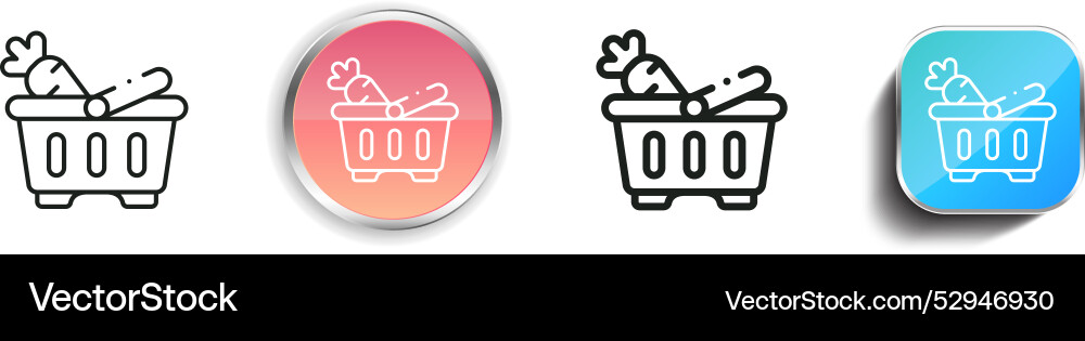 Consumer icon thin linear regular and button vector image