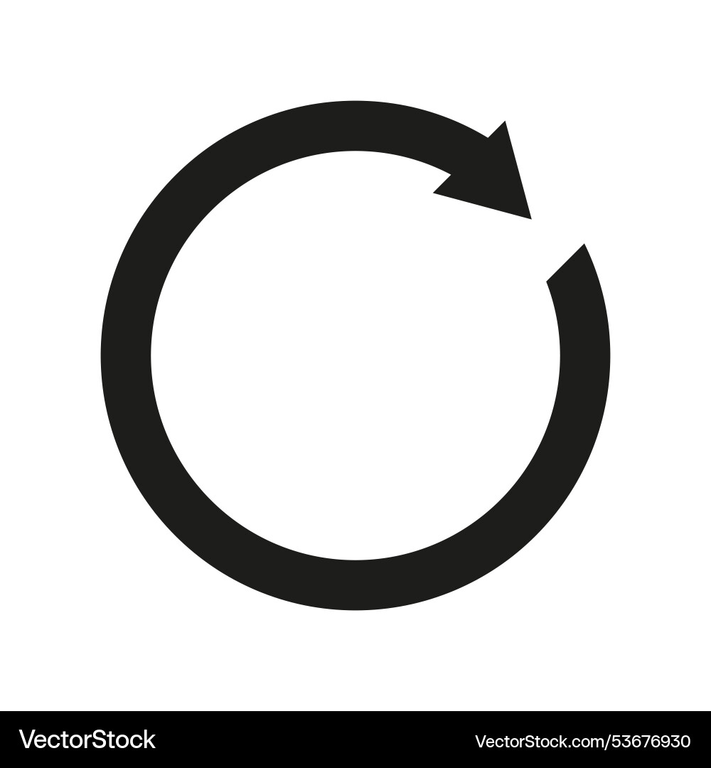 Refresh arrow icon reload symbol circular vector image