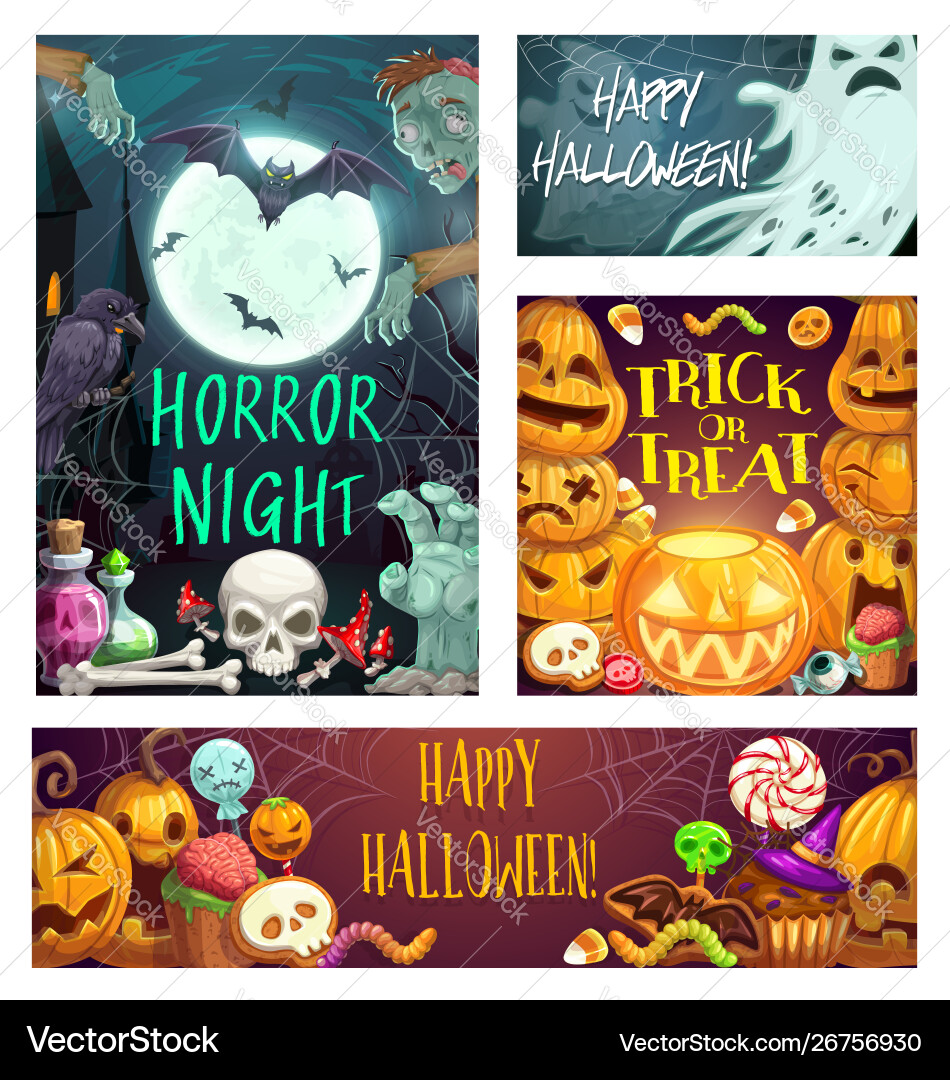 Spooky Halloween Night vector image