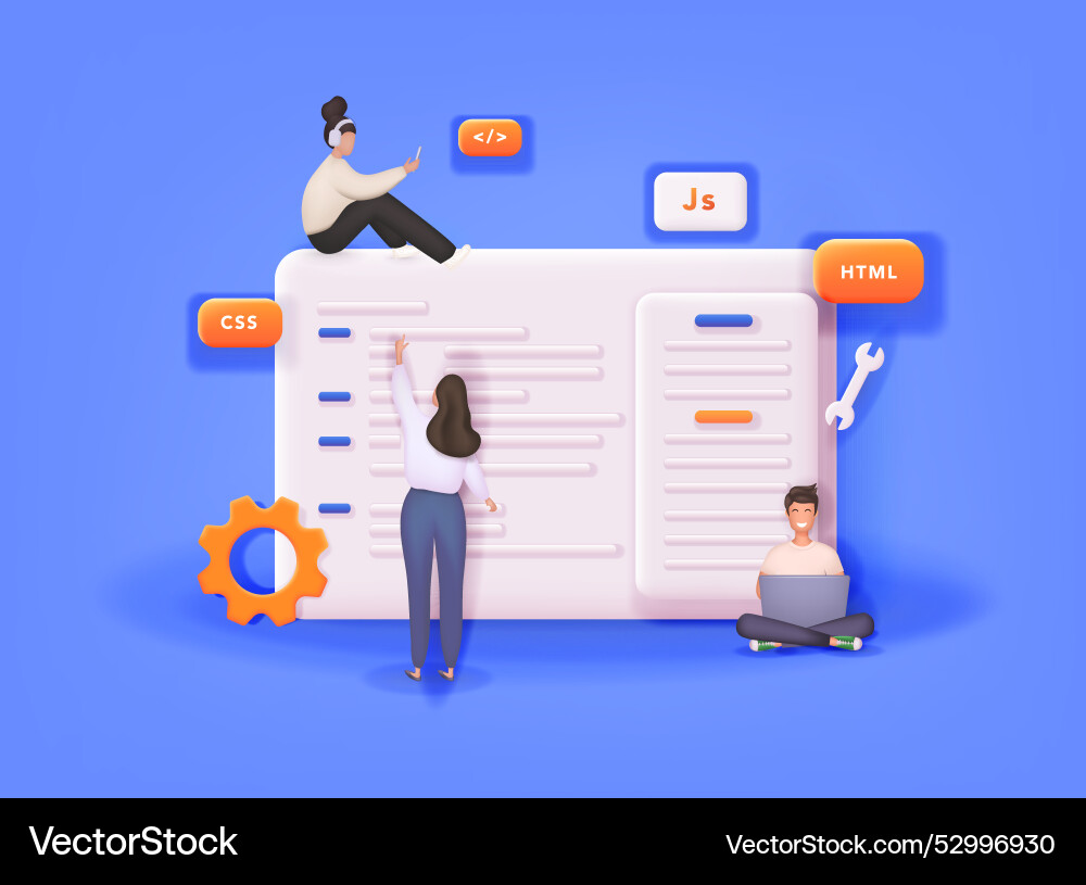 Technology of software development web design Technology of software development web design vector image