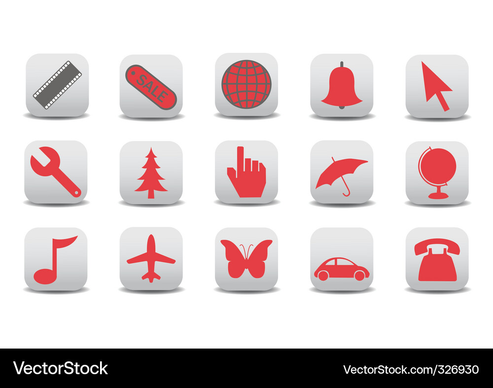 Web icons Vector Image