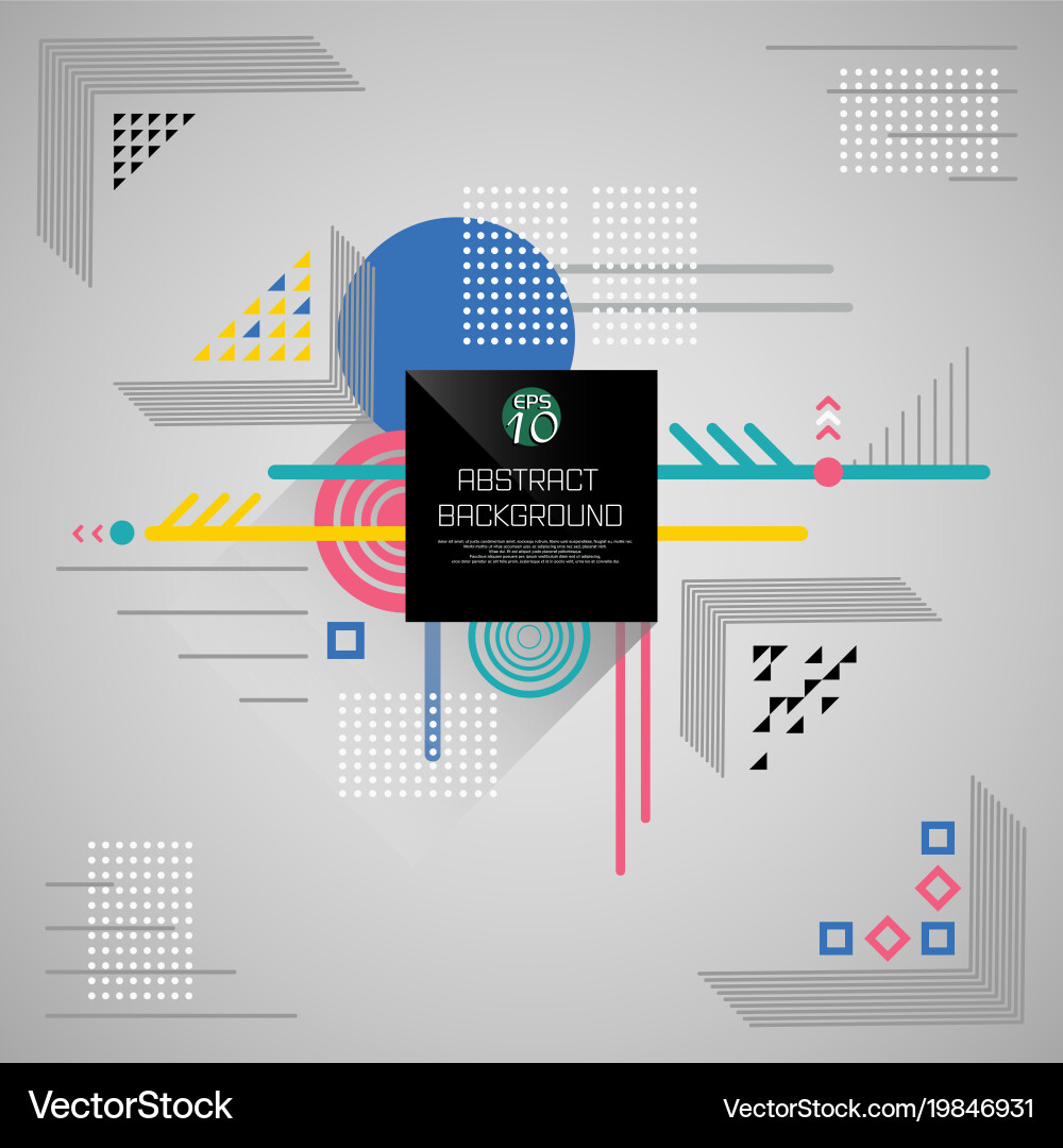 Abstract background of square geometric pattern vector image