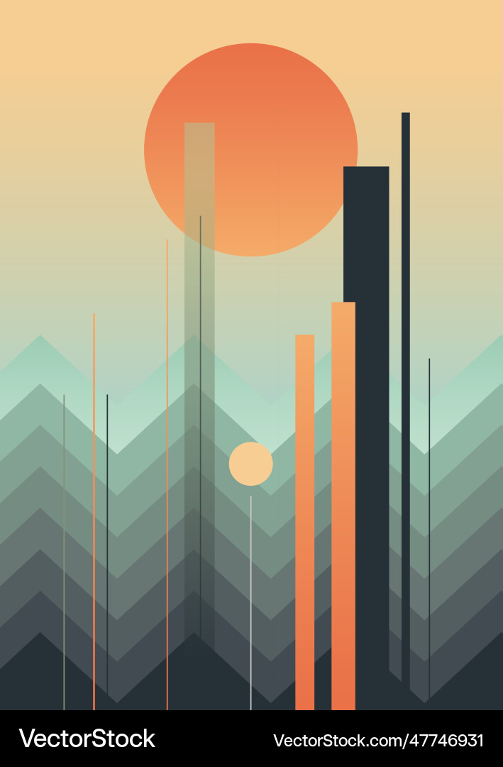 Abstract background with a modern retro design Vector Image