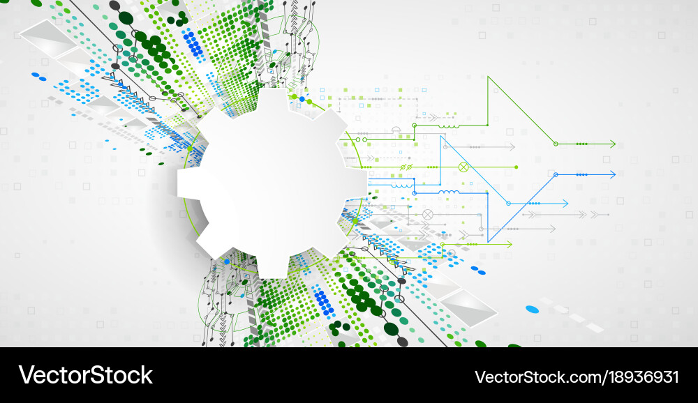 Abstract technological background structure vector image