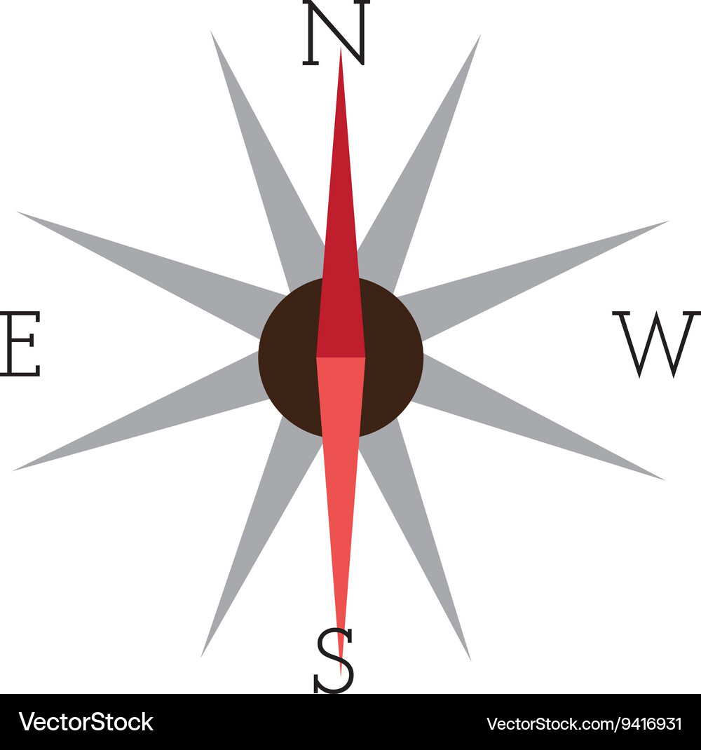 Compass icon with pointers graphic Vector Image