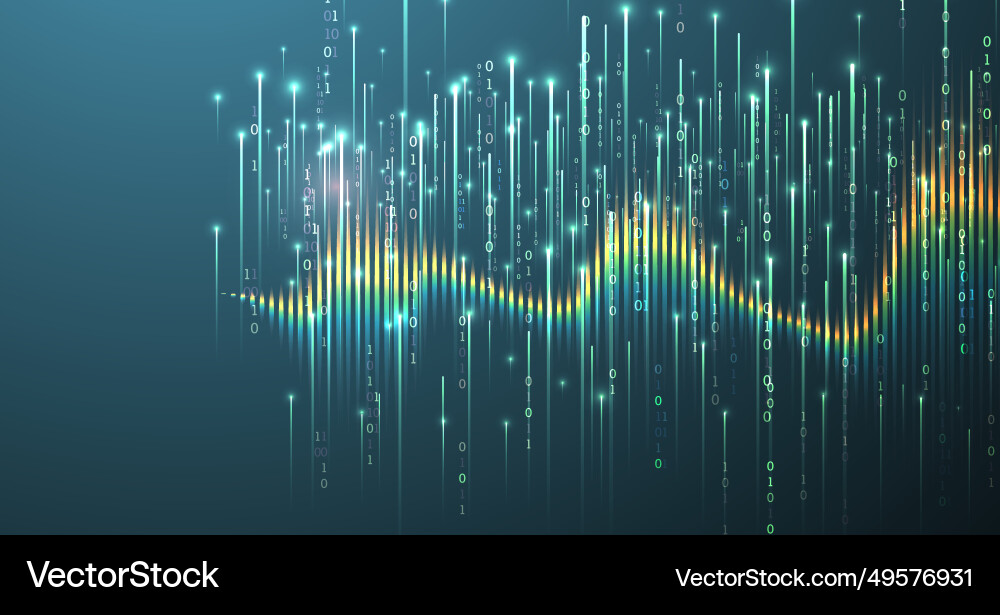 Digital Data Streams Technology vector image