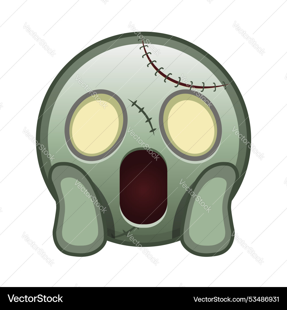 Face screaming in fear large size of zombie Face screaming in fear large size of zombie vector image
