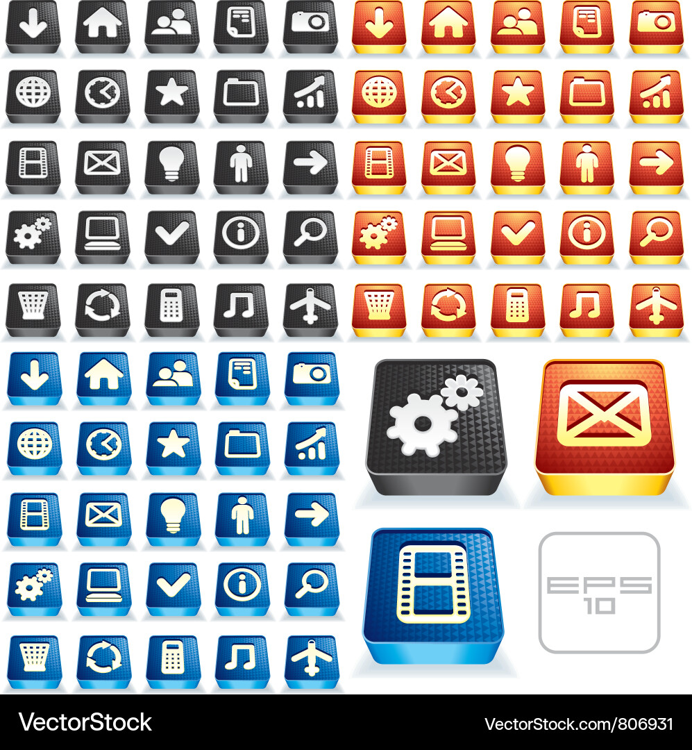 Interface icons Royalty Free Vector Image - VectorStock