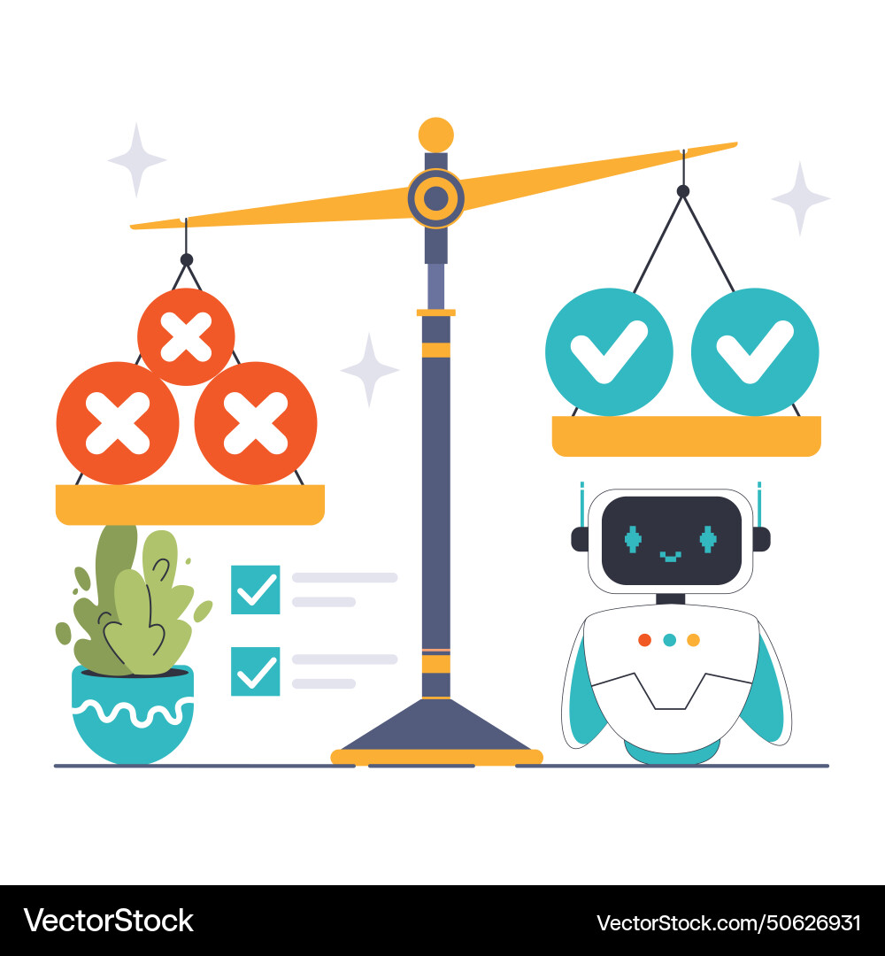 Loss function in ai concept flat Loss function in ai concept flat vector image