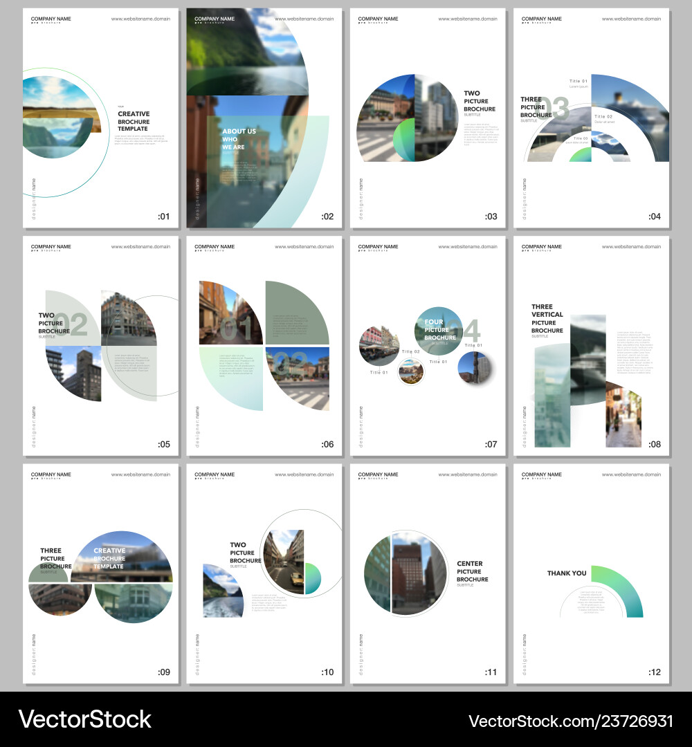 Minimal brochure templates with circles colorful Vector Image