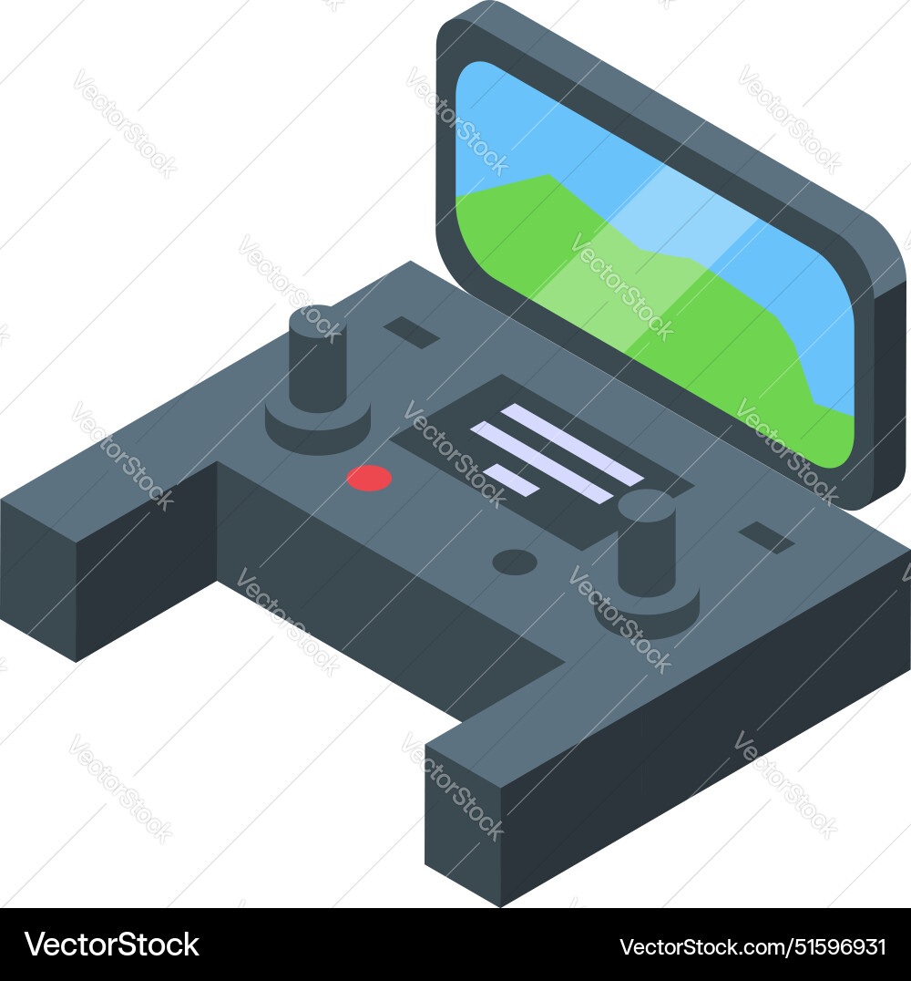 Modern drone remote controller showing streaming Modern drone remote controller showing streaming vector image