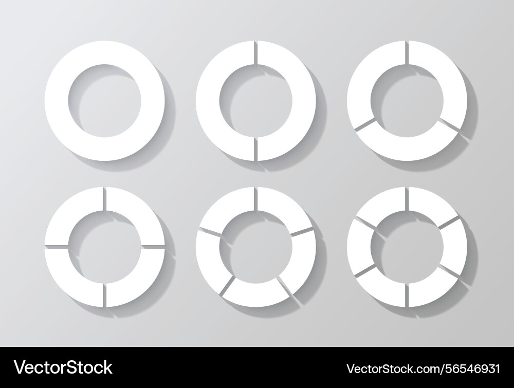 Piechart with segments and slices round chart Piechart with segments and slices round chart vector image