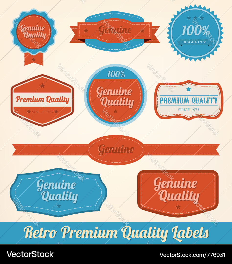 Retro labels Royalty Free Vector Image - VectorStock