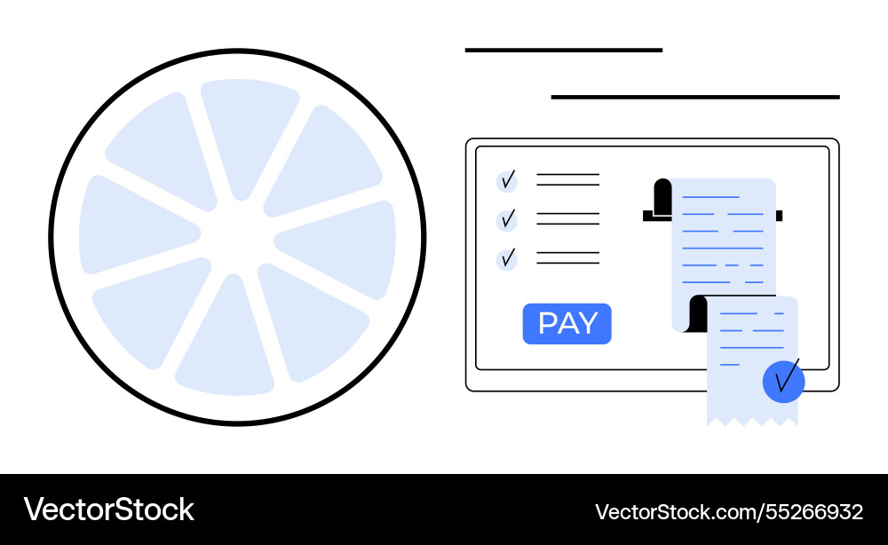 Digital payment system with bill and pay button Vector Image