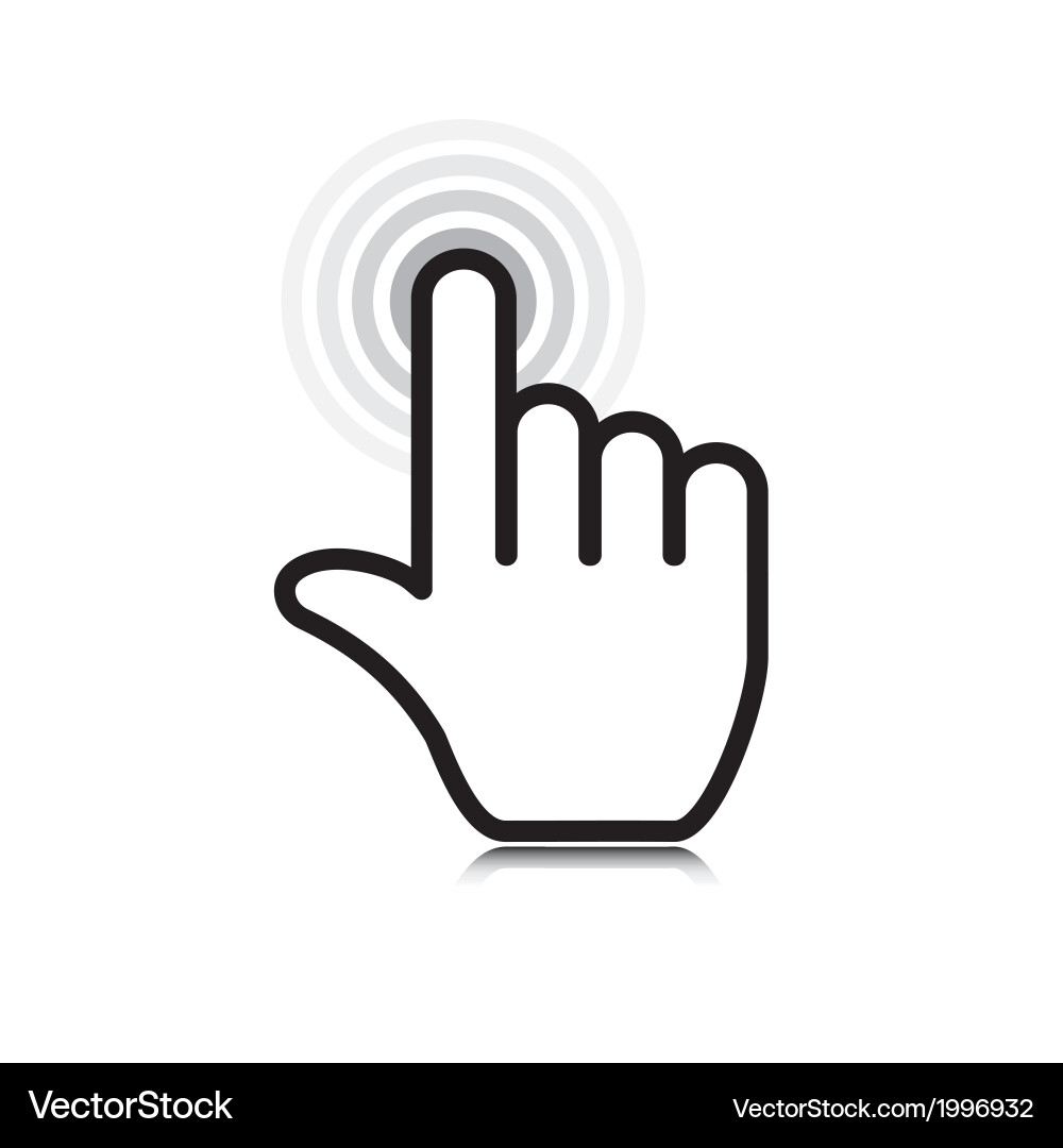 Hand Pointer Click Icon Vector Image