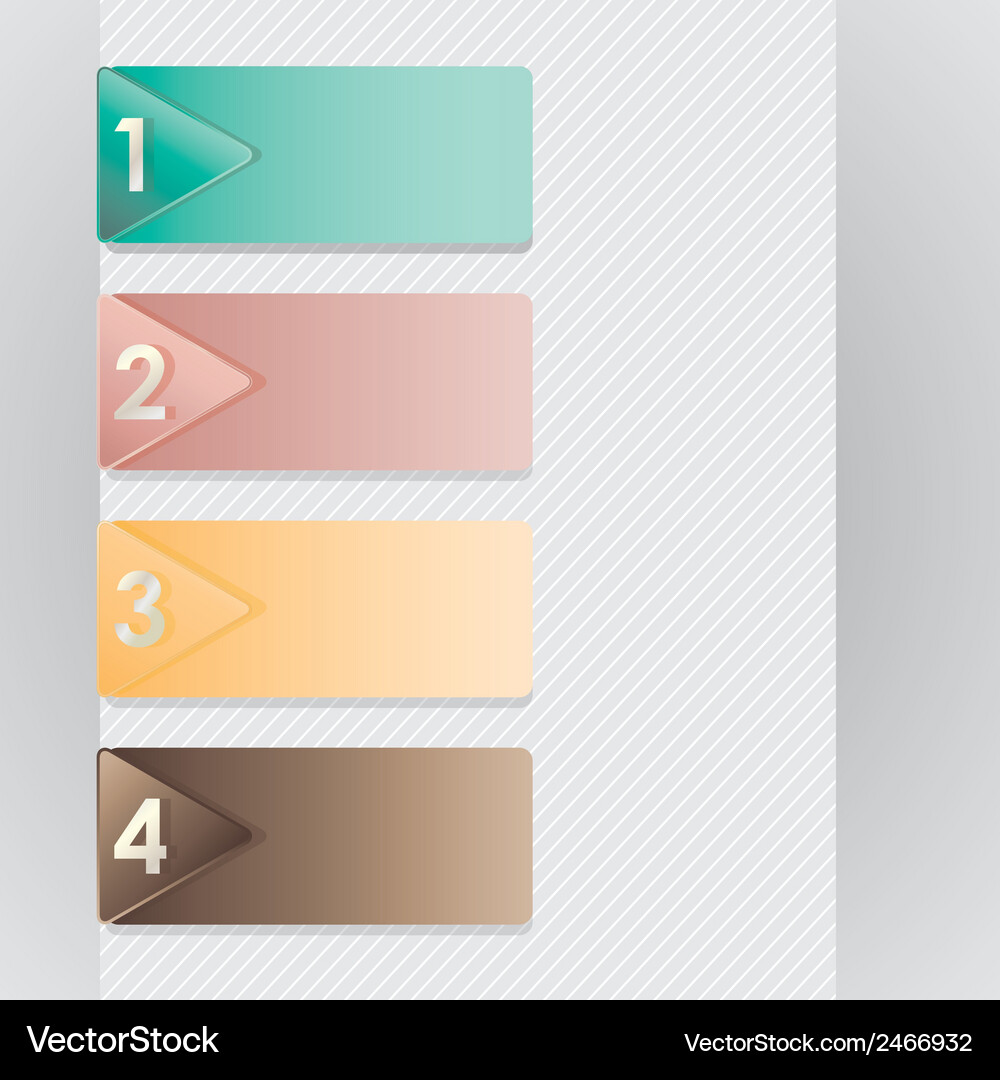 Numbers icons with retro colors Vector Image