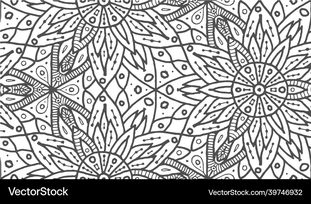 Sacred seamless pattern in linear style simple vector image