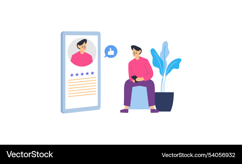 Social media personal profile Royalty Free Vector Image