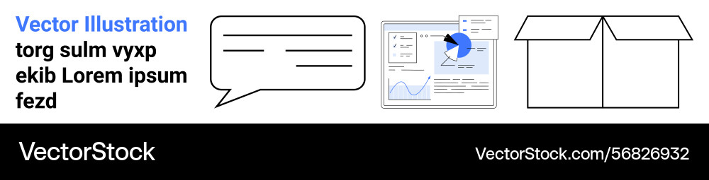 Speech bubble data analytics dashboard and open Speech bubble data analytics dashboard and open vector image