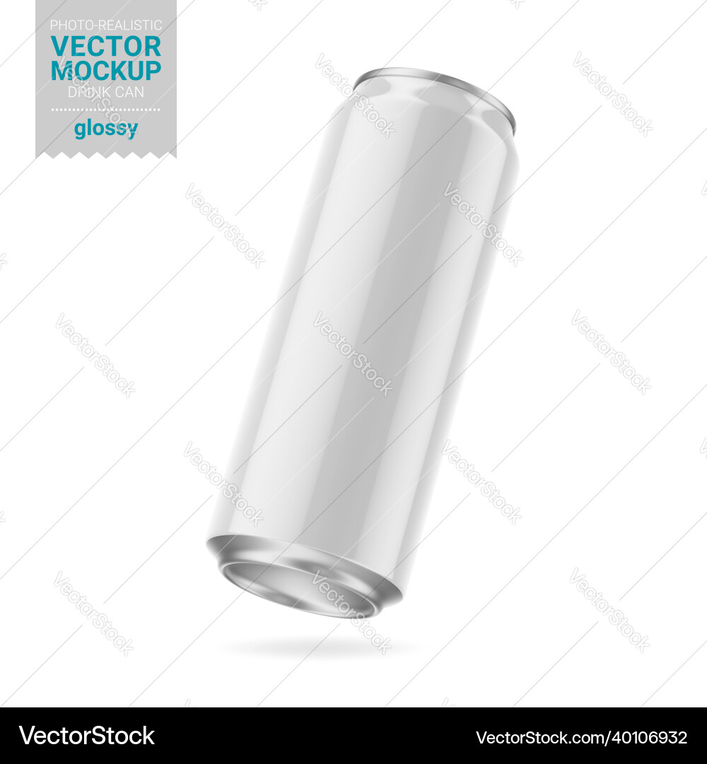 Weiß glänzendes Getränk kann mockup Weiß glänzendes Getränk kann mockup vektorbild