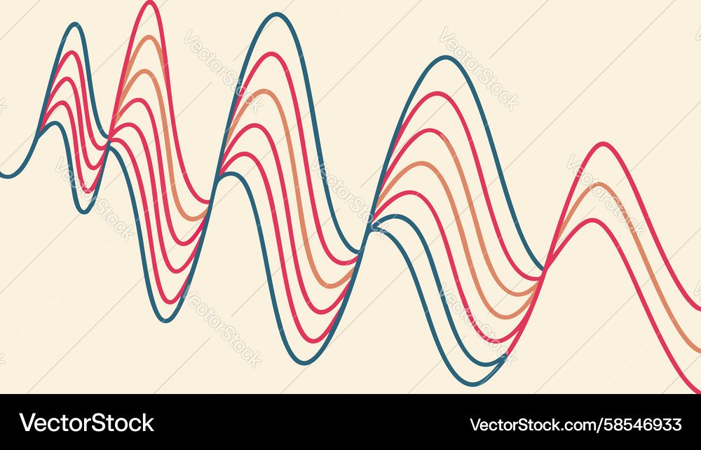 Abstract Wavy Line Pattern Vector Image