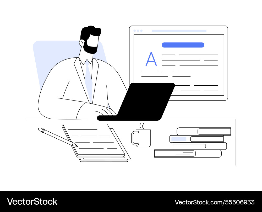 Editor in chief isolated cartoon Royalty Free Vector Image