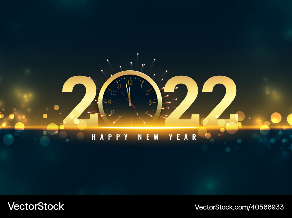 Happy New Year 2022 Celebration Card vector image