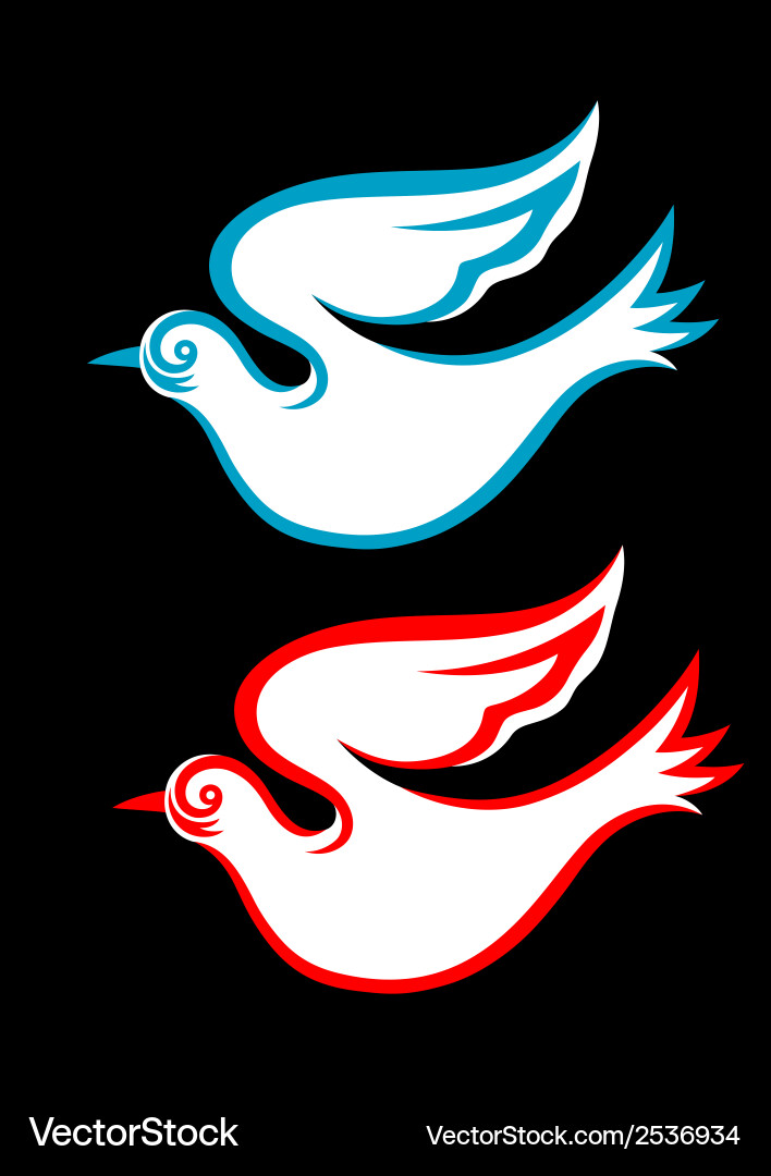 Dove white Royalty Free Vector Image - VectorStock