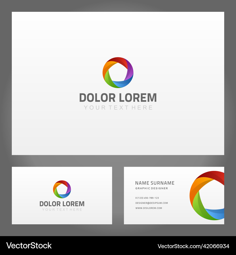 Multicolored rotation ring circle geometry shape Multicolored rotation ring circle geometry shape vector image