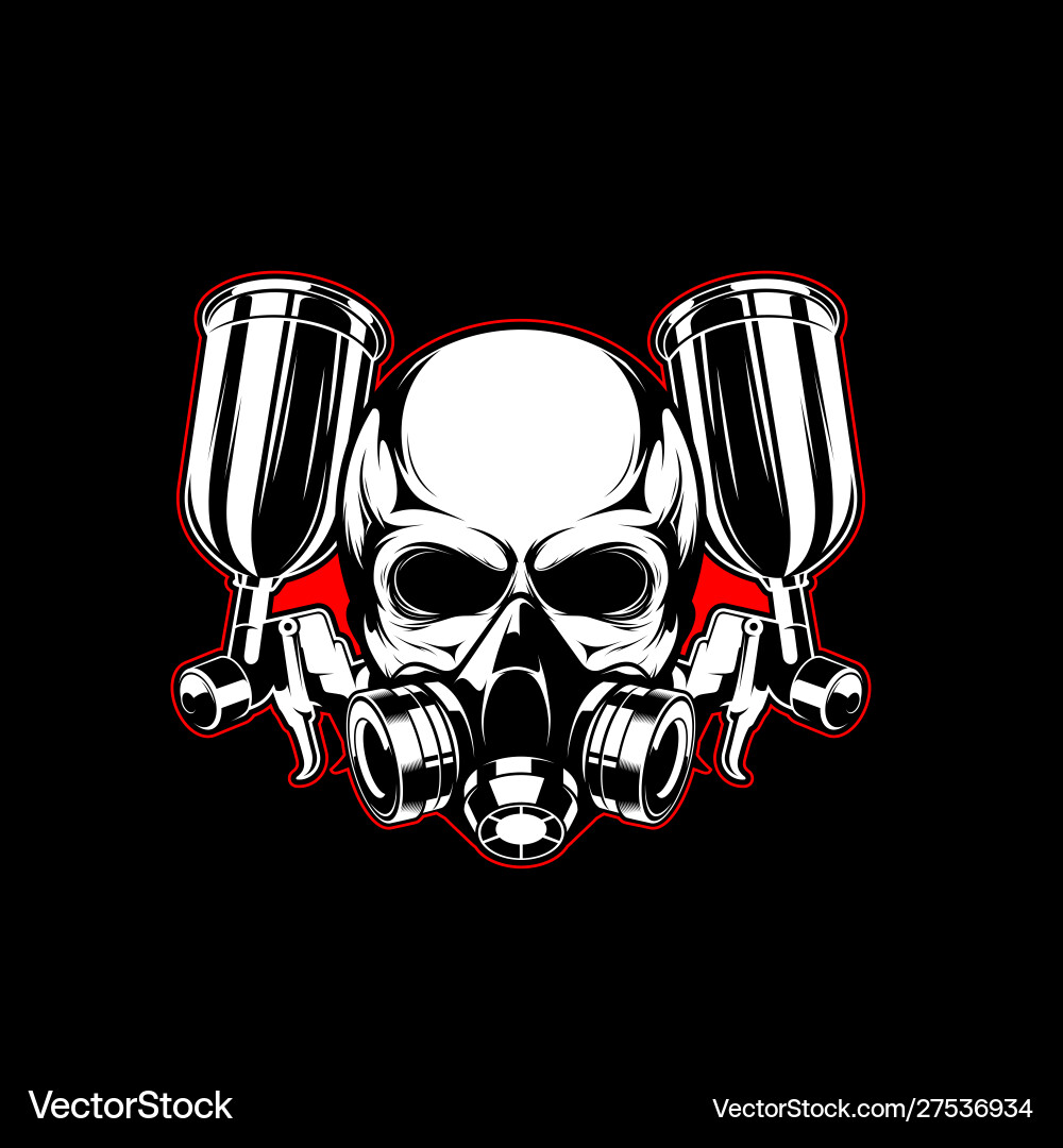 skull-paint-logo-template-royalty-free-vector-image