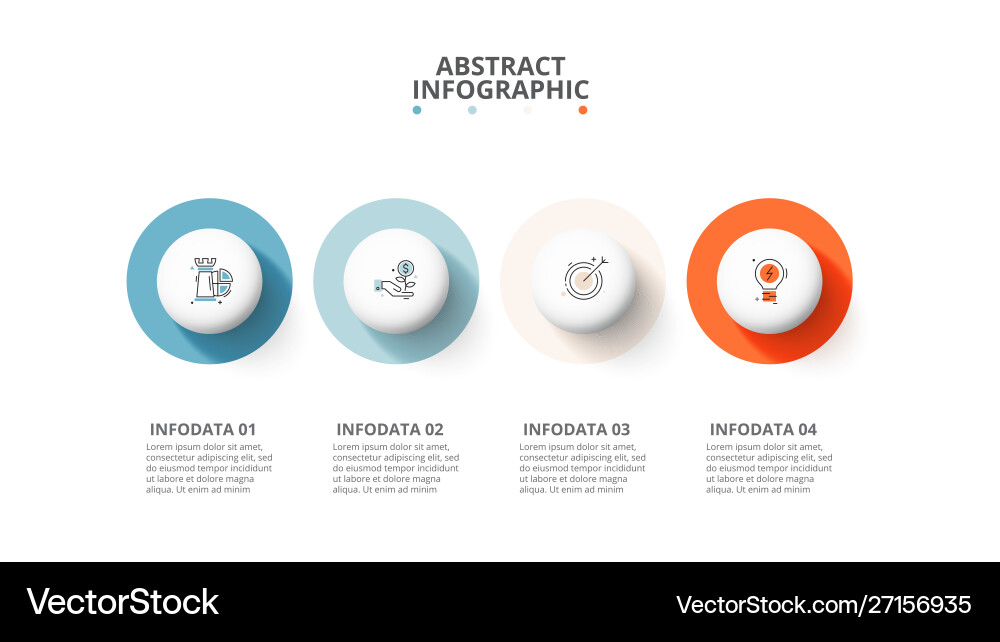Circles with shadows infographic template Circles with shadows infographic template vector image