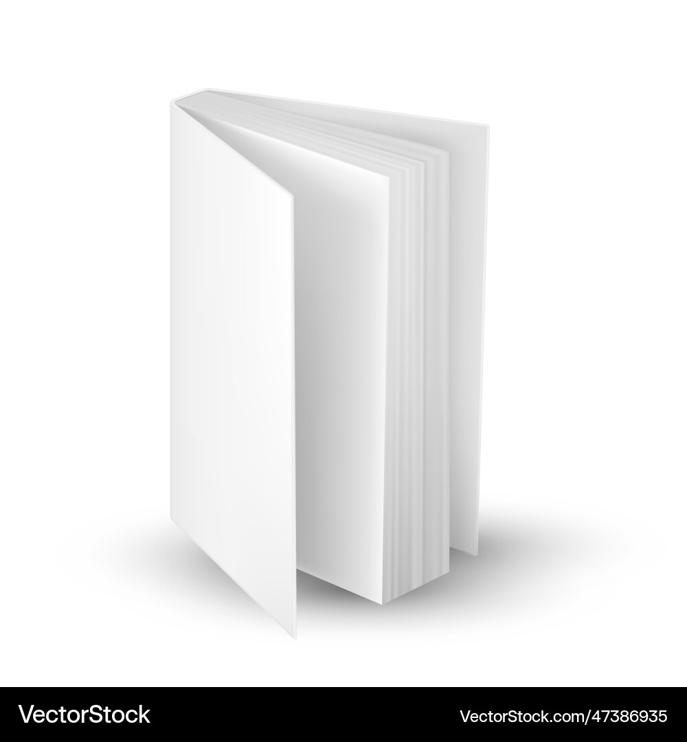 Close up of a book with three quarters view Close up of a book with three quarters view vector image