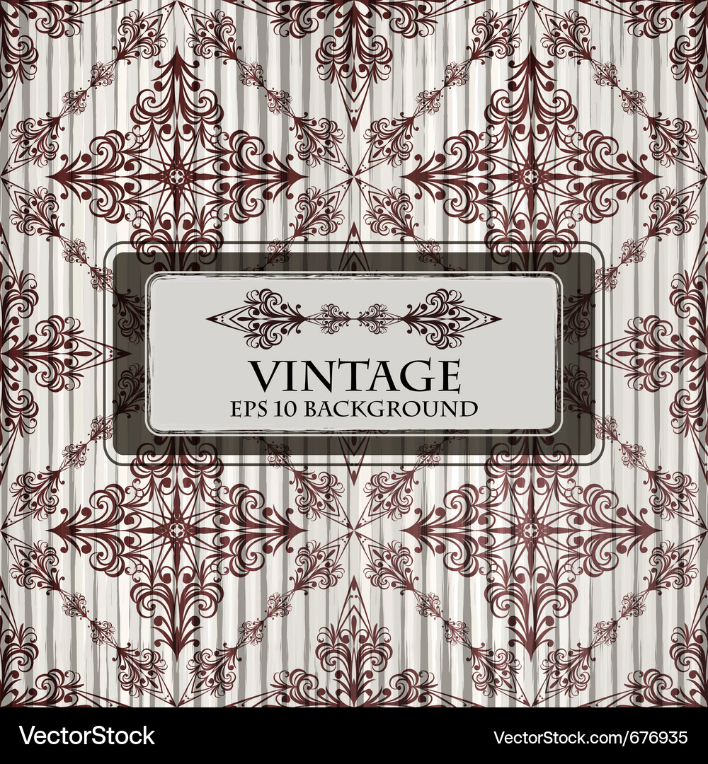 Grungy floral vintage background Vector Image