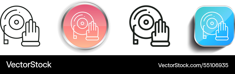 Jockey icon thin linear regular and button style vector image