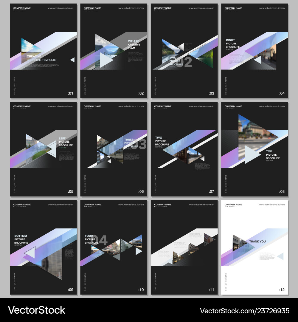 Minimal brochure templates with colorful gradient Minimal brochure templates with colorful gradient vector image